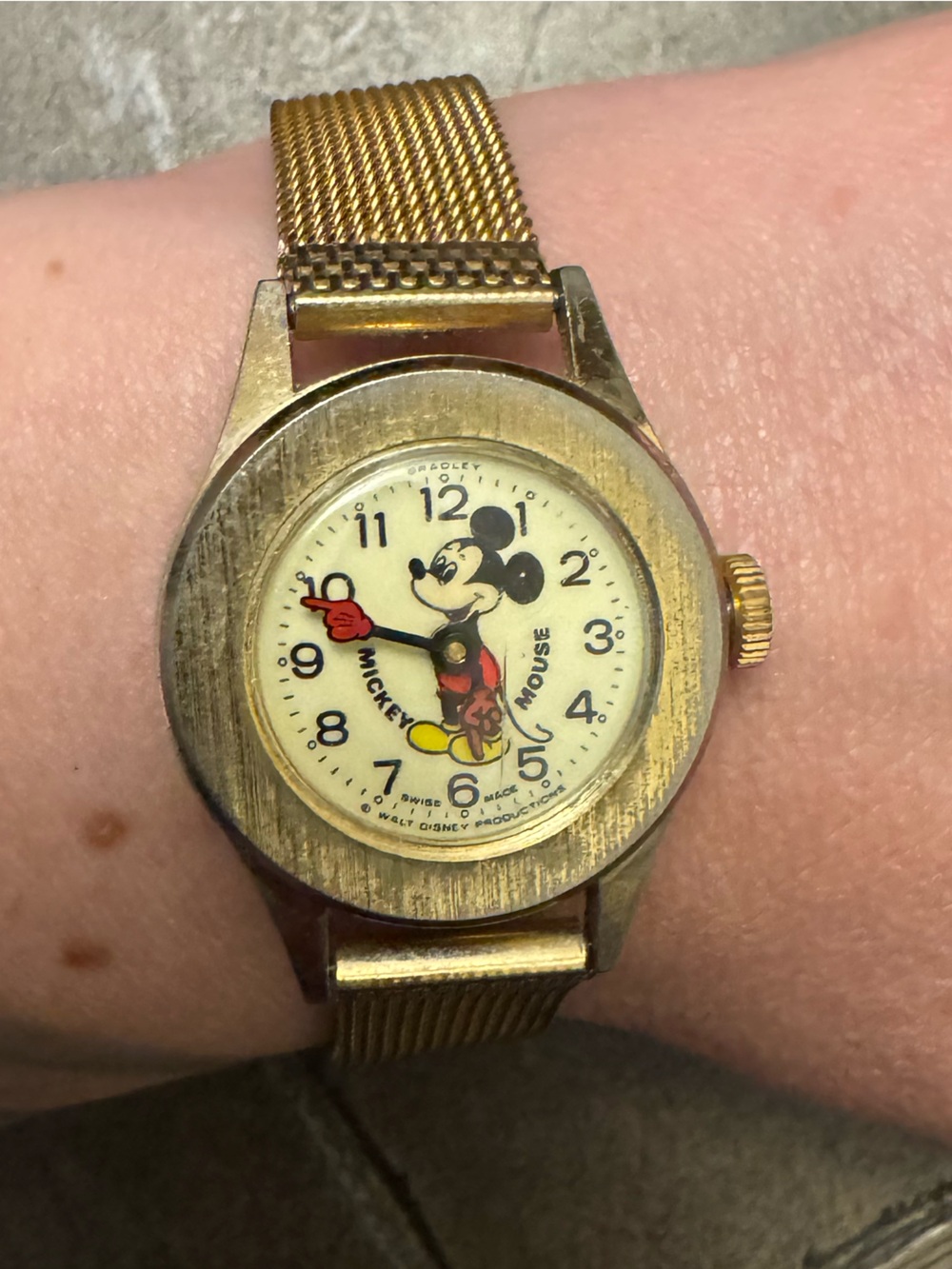 Vintage Mickey Mouse Wind Up Watch